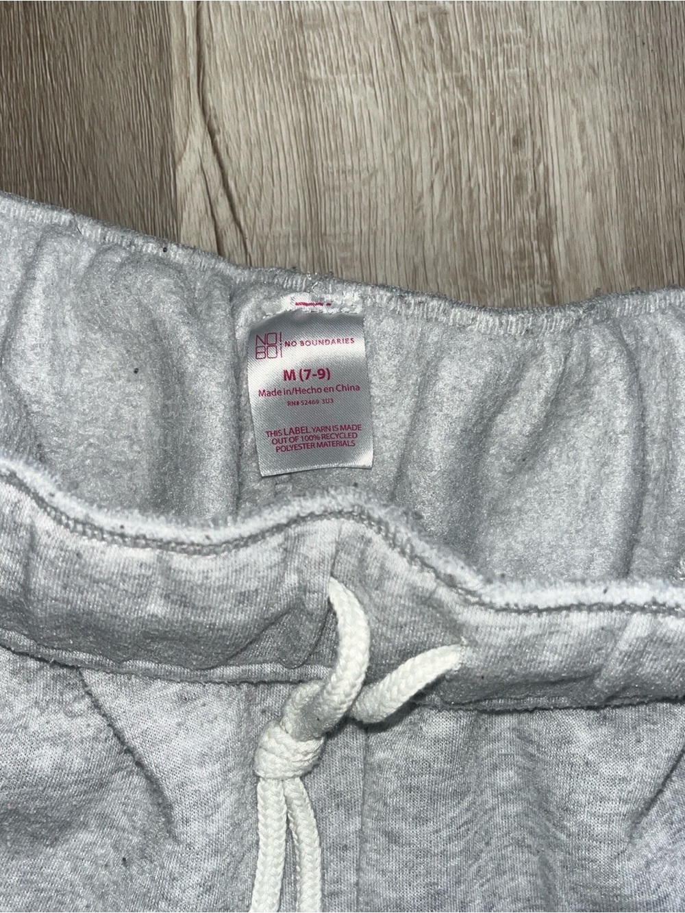 Men's Wide-Leg Gray Drawstring Sweatpants - Picture 5 of 5
